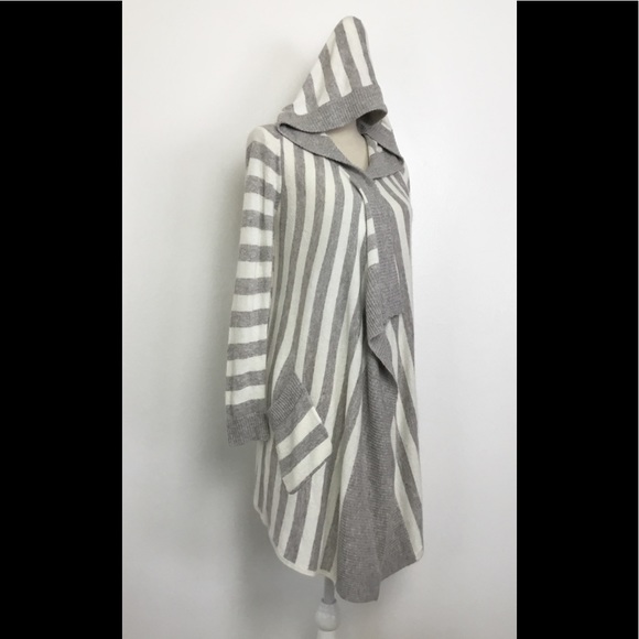 Beulah Cardigan Open Front Thin Knit Hooded - Picture 5 of 6